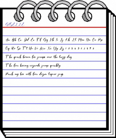 GISELLE Regular animated font preview