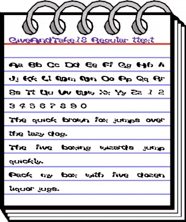 GiveAndTake18 Regular animated font preview GiveAndTake18 Regular animated font preview