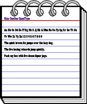 Giza OneOne animated font preview