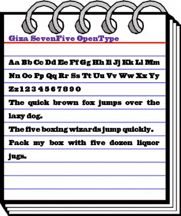 Giza SevenFive animated font preview Giza SevenFive animated font preview