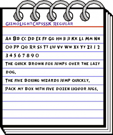GizmoLightCapsSSK Regular animated font preview GizmoLightCapsSSK Regular animated font preview