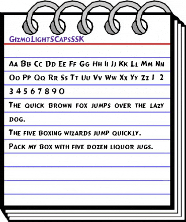 GizmoLightSCapsSSK Regular animated font preview GizmoLightSCapsSSK Regular animated font preview