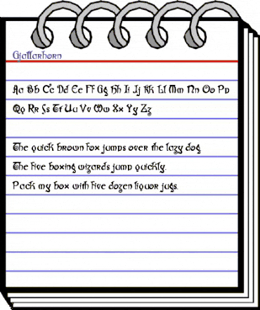 Gjallarhorn Regular animated font preview Gjallarhorn Regular animated font preview
