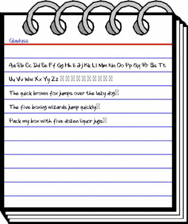 Gladyss Regular animated font preview Gladyss Regular animated font preview