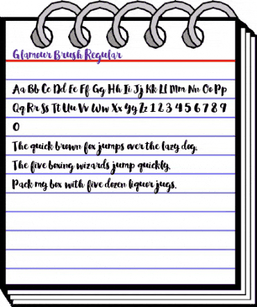 Glamour Brush Regular animated font preview Glamour Brush Regular animated font preview