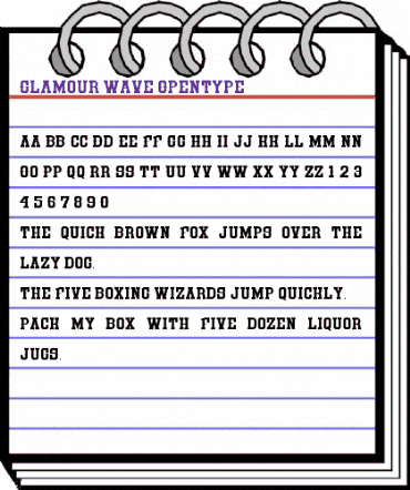 Glamour Wave Regular animated font preview Glamour Wave Regular animated font preview