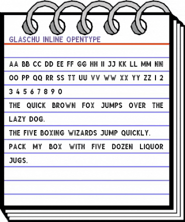 Glaschu Inline Regular animated font preview Glaschu Inline Regular animated font preview