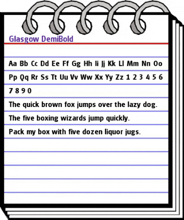 Glasgow-DemiBold Regular animated font preview Glasgow-DemiBold Regular animated font preview