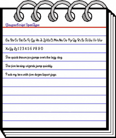 Glasgow Script Regular animated font preview Glasgow Script Regular animated font preview