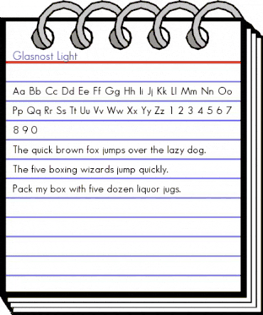 Glasnost Light animated font preview Glasnost Light animated font preview