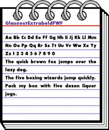 GlasnostExtraboldFWF Regular animated font preview