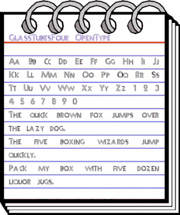 Glass TubesFour animated font preview