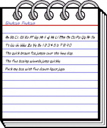 Glaukous - Paukous Regular animated font preview