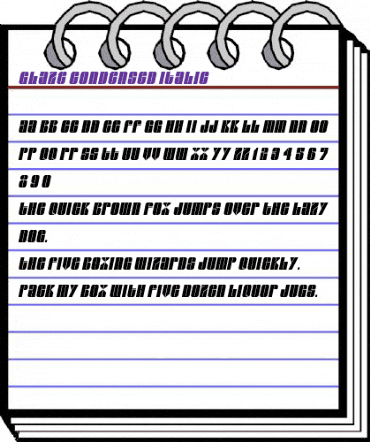 Glaze-Condensed Italic animated font preview Glaze-Condensed Italic animated font preview