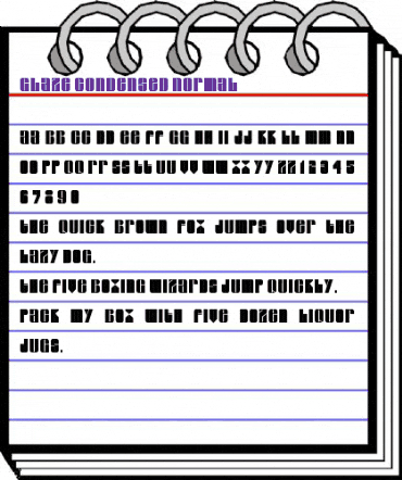 Glaze-Condensed Normal animated font preview Glaze-Condensed Normal animated font preview