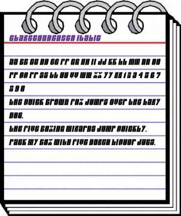 GlazeCondensed Italic animated font preview GlazeCondensed Italic animated font preview