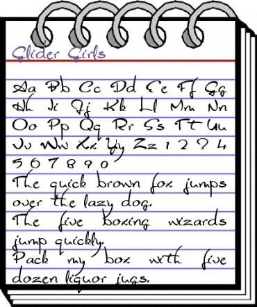 Glider Girls Regular animated font preview Glider Girls Regular animated font preview