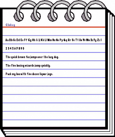 Glishey Regular animated font preview Glishey Regular animated font preview