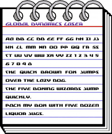 Global Dynamics Laser Regular animated font preview Global Dynamics Laser Regular animated font preview