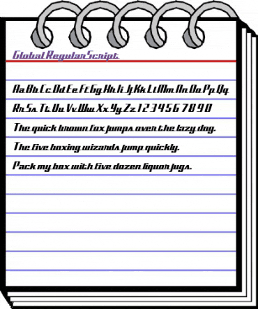 Global RegularScript animated font preview Global RegularScript animated font preview