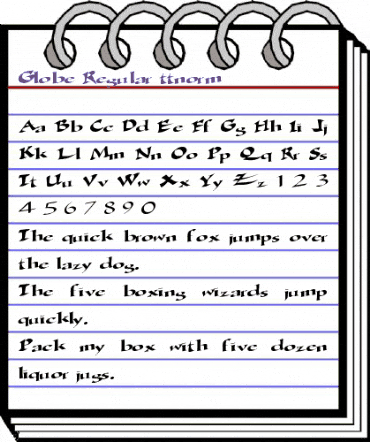 Globe Regular animated font preview
