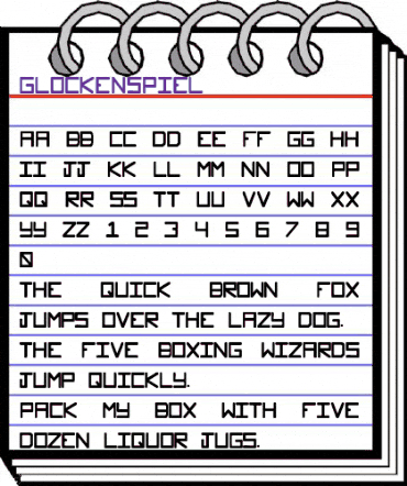 Glockenspiel Regular animated font preview