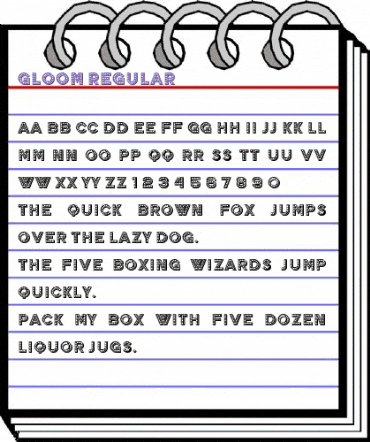Gloom Regular animated font preview