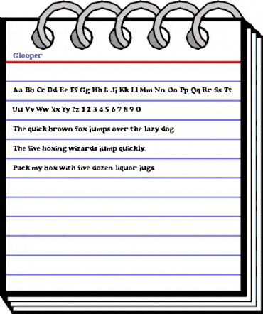 Glooper Regular animated font preview Glooper Regular animated font preview