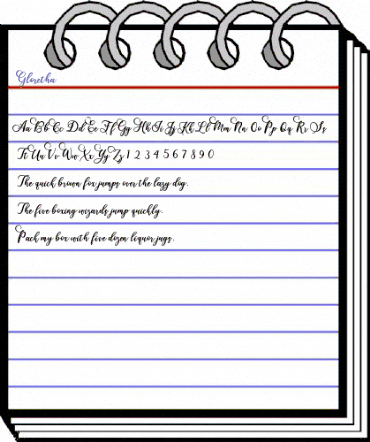 Gloretha Regular animated font preview Gloretha Regular animated font preview