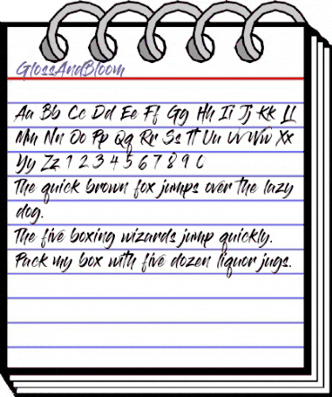 Gloss And Bloom Regular animated font preview Gloss And Bloom Regular animated font preview