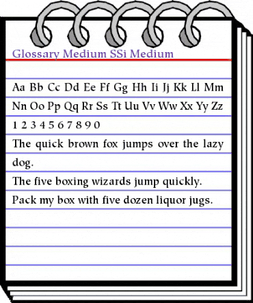 Glossary Medium SSi Medium animated font preview