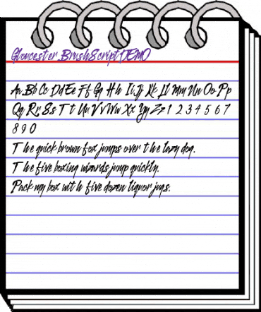 Gloucester Brush Script animated font preview Gloucester Brush Script animated font preview