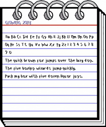 GLOWING ZONE Regular animated font preview GLOWING ZONE Regular animated font preview