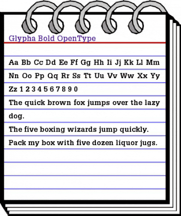 Glypha 65 Bold animated font preview Glypha 65 Bold animated font preview