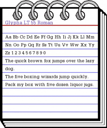 Glypha LT Regular animated font preview Glypha LT Regular animated font preview