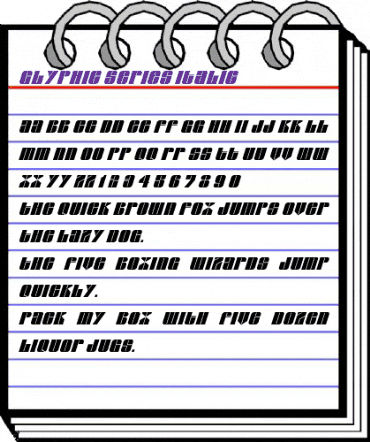 Glyphic Series Italic animated font preview Glyphic Series Italic animated font preview