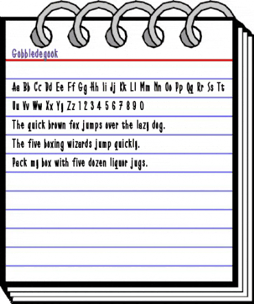 Gobbledegook Regular animated font preview Gobbledegook Regular animated font preview