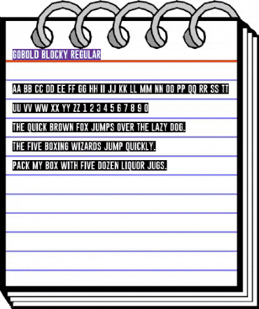 Gobold Blocky Regular animated font preview Gobold Blocky Regular animated font preview