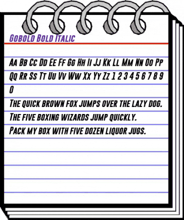 Gobold Bold Italic animated font preview Gobold Bold Italic animated font preview