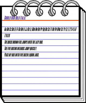 Gobold High Bold Italic animated font preview Gobold High Bold Italic animated font preview