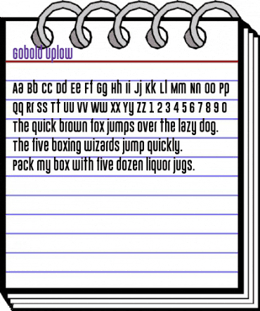 Gobold Uplow Regular animated font preview Gobold Uplow Regular animated font preview