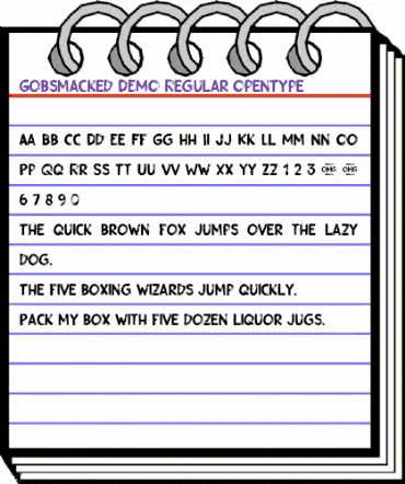 Gobsmacked DEMO Regular animated font preview Gobsmacked DEMO Regular animated font preview