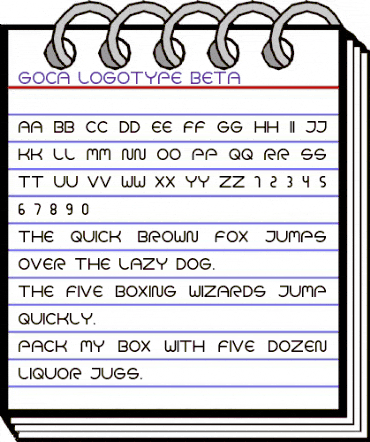 GOCA LOGOTYPE BETA Regular animated font preview