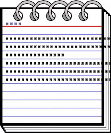 Dingbats Regular animated font preview Dingbats Regular animated font preview