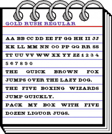 Gold Rush Regular animated font preview Gold Rush Regular animated font preview
