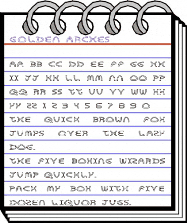 Golden Arches Outline Regular animated font preview Golden Arches Outline Regular animated font preview