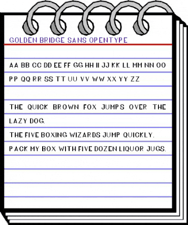 Golden Bridge Sans Regular animated font preview Golden Bridge Sans Regular animated font preview