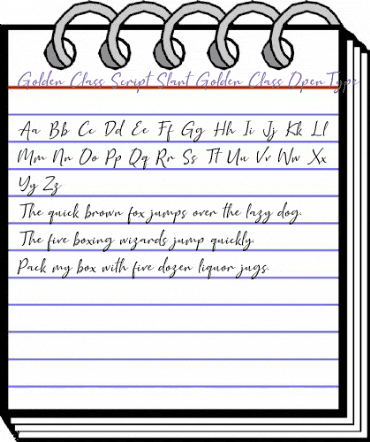 Golden Class Script Slant Golden Class animated font preview