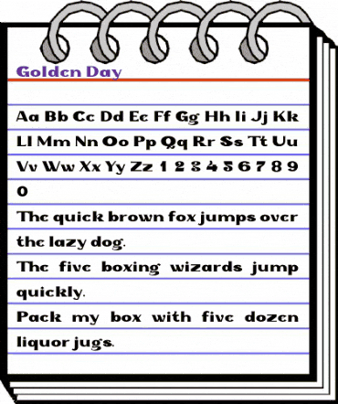 Golden Day Regular animated font preview Golden Day Regular animated font preview