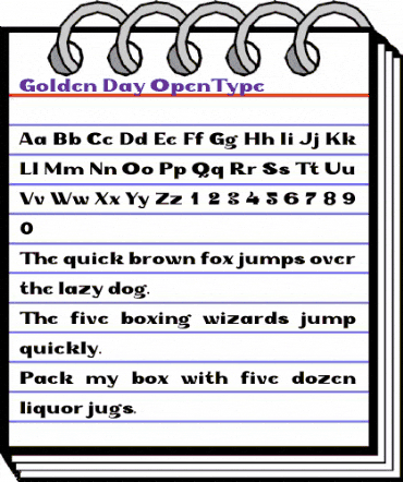 Golden Day Regular animated font preview